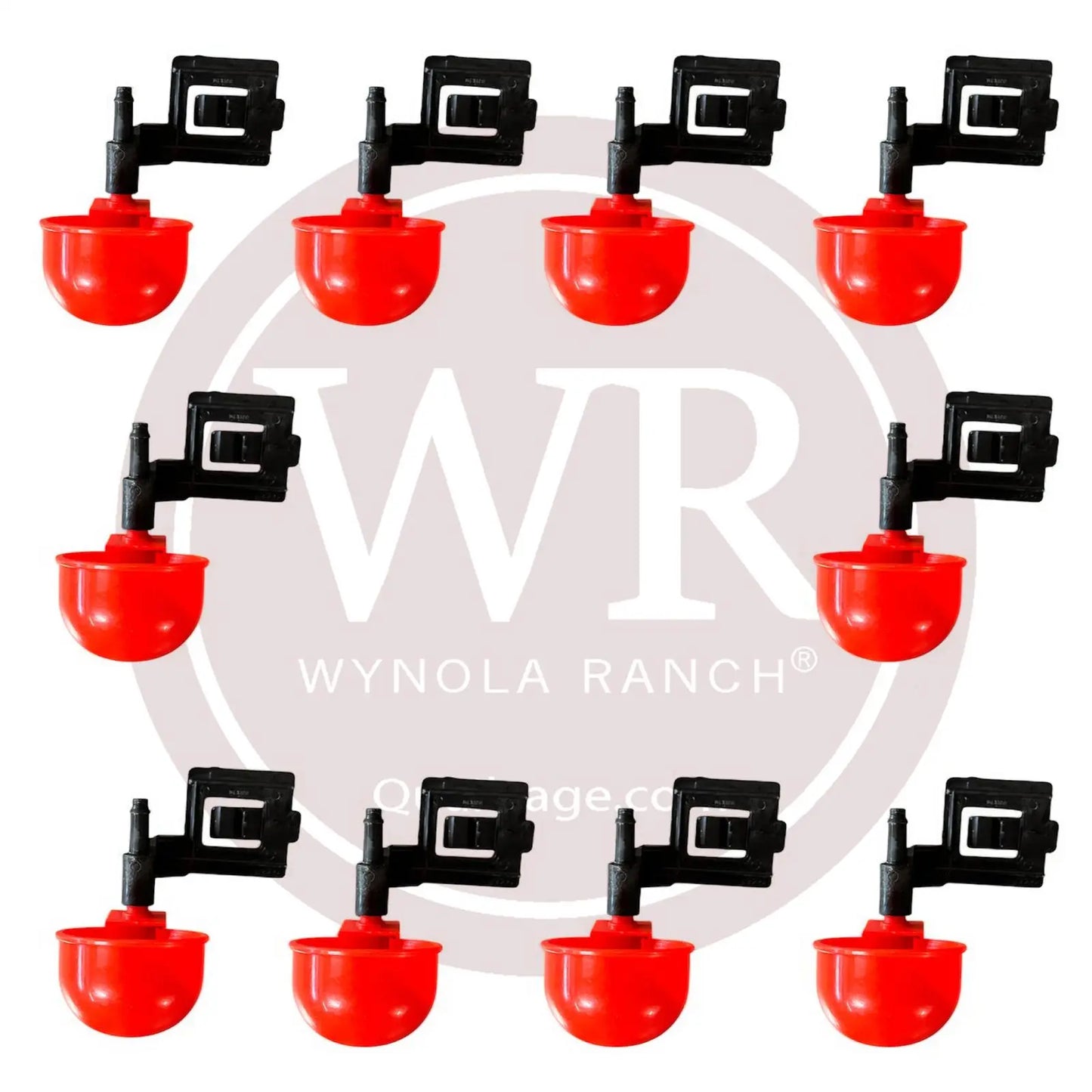 Automatic drinker Cups, 10 clips to attach the drinker to wire Wynola Ranch