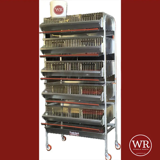 Quail Cage 36"-5 Tier Breeding Battery (7 Sections) Wynola Ranch