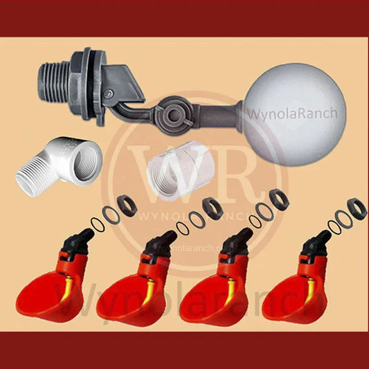 Drinkers Automatic Drinker Bucket KIT,Cups,Hose Adapter, Float Valve Automatic Drinker Bucket KIT,Cup