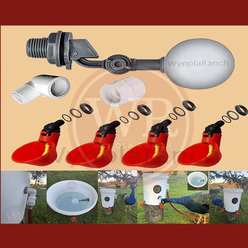 Drinkers Automatic Drinker Bucket KIT,Cups,Hose Adapter, Float Valve Automatic Drinker Bucket KIT,Cup