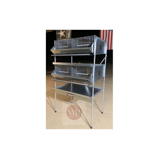 Quail Cage Double Rack PVC COATED floor (4 Sections)